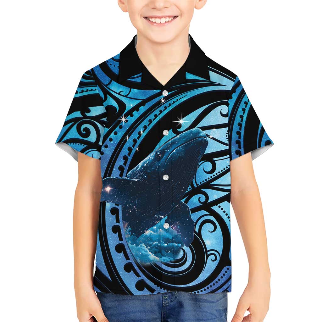 New Zealand Matariki Family Matching Tank Maxi Dress and Hawaiian Shirt Maori Humpback Whale Galaxy