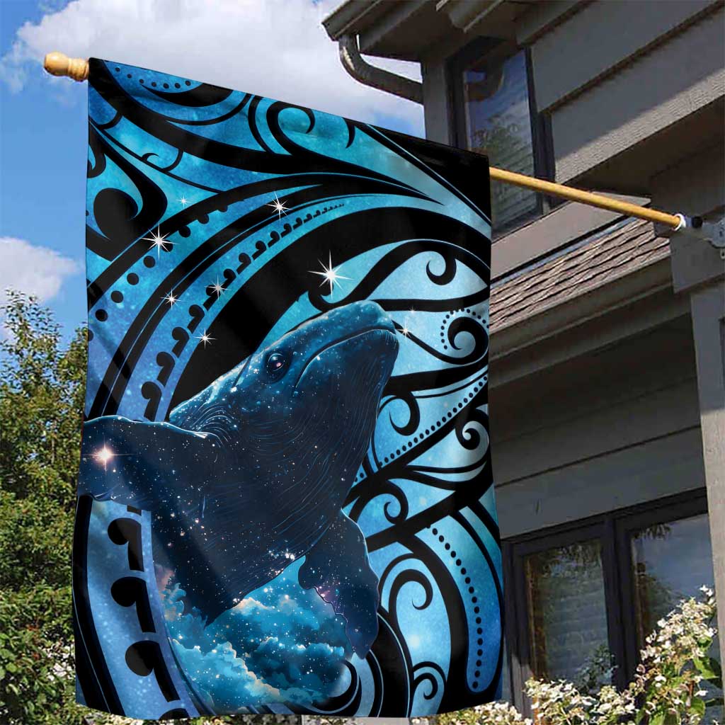 New Zealand Matariki Garden Flag Maori Humpback Whale Galaxy LT22 - Polynesian Pride