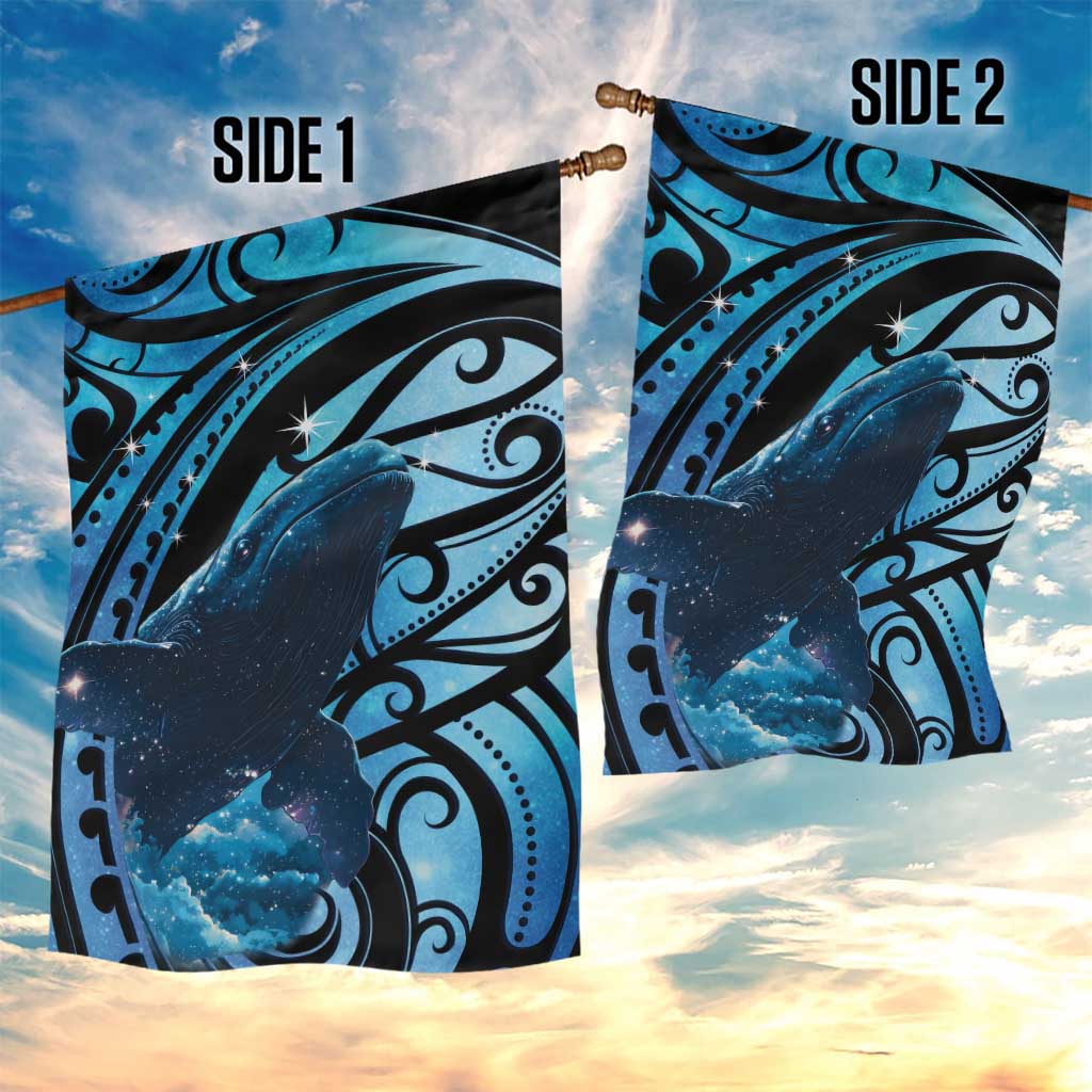 New Zealand Matariki Garden Flag Maori Humpback Whale Galaxy LT22 - Polynesian Pride
