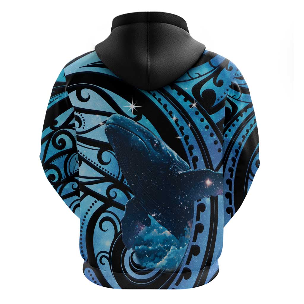New Zealand Matariki Hoodie Maori Humpback Whale Galaxy LT22 - Polynesian Pride