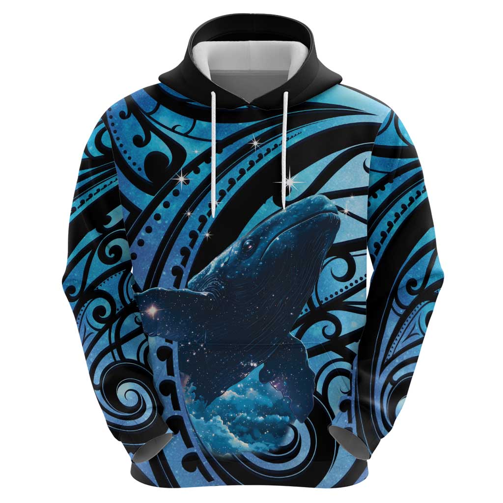 New Zealand Matariki Hoodie Maori Humpback Whale Galaxy LT22 - Polynesian Pride