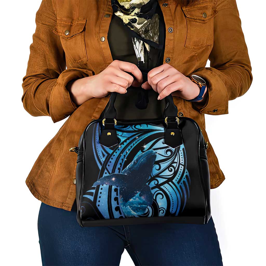 New Zealand Matariki Shoulder Handbag Maori Humpback Whale Galaxy LT22 - Polynesian Pride