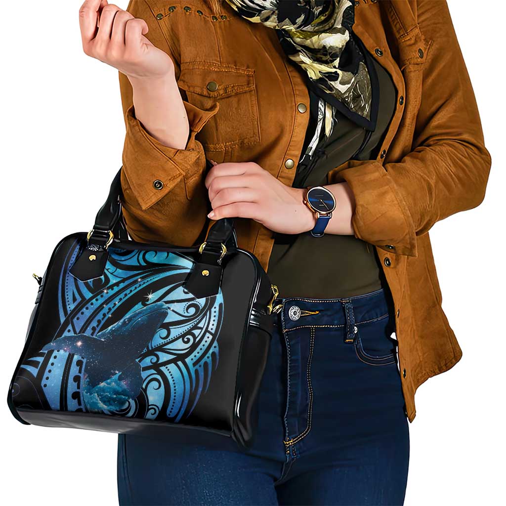 New Zealand Matariki Shoulder Handbag Maori Humpback Whale Galaxy LT22 - Polynesian Pride