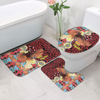 Papua New Guinea Pidgin Language Week Bathroom Set Halo Olgeta Tok Pisin Wik Bird Of Paradise Oro Batik LT22 - Polynesian Pride