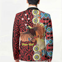 Personalised Papua New Guinea Pidgin Language Week Blazer Halo Olgeta Tok Pisin Wik Bird Of Paradise Oro Batik LT22 - Polynesian Pride