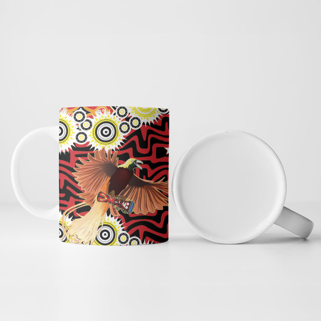 Papua New Guinea Pidgin Language Week Ceramic Mug Halo Olgeta Tok Pisin Wik Bird Of Paradise Oro Batik LT22 - Polynesian Pride