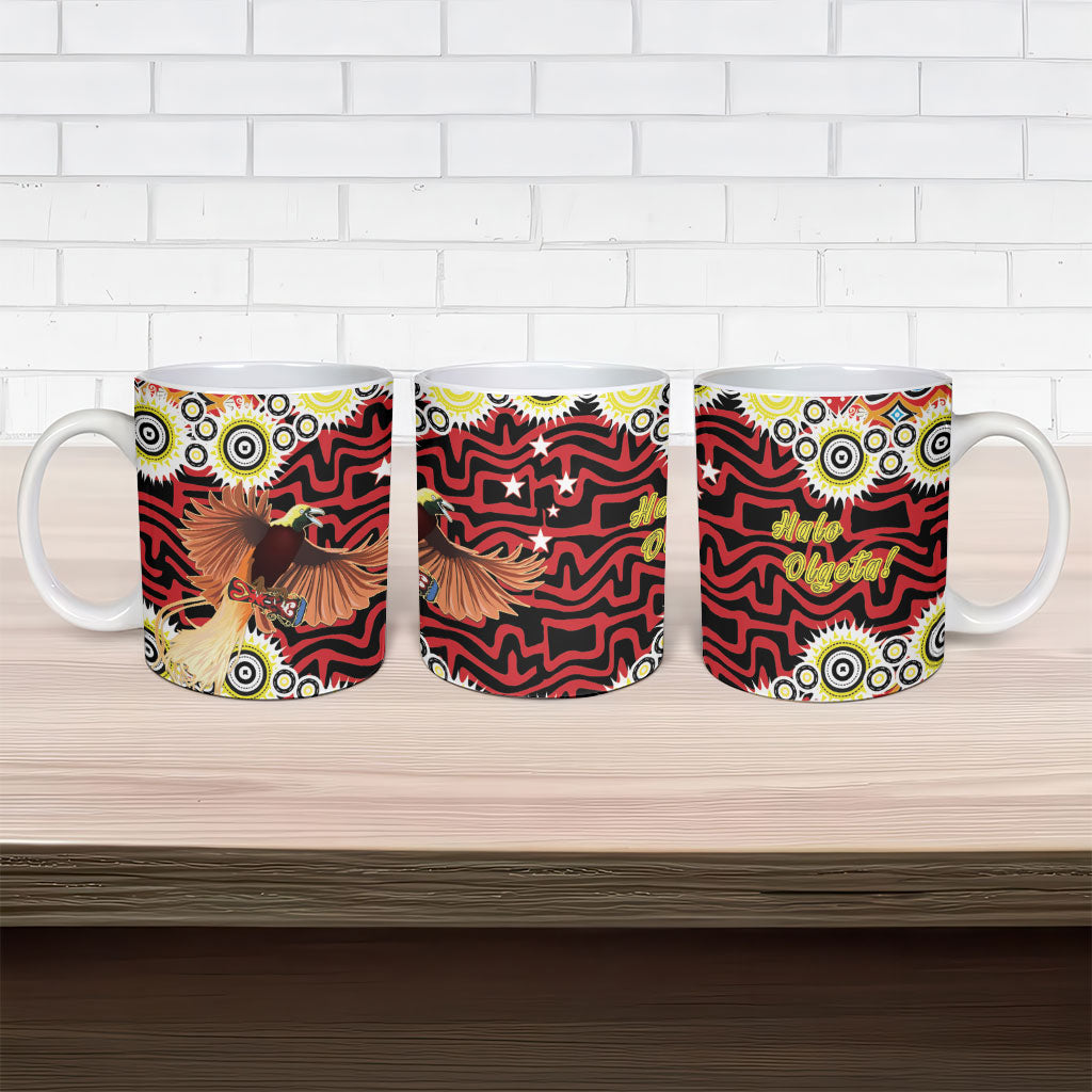 Papua New Guinea Pidgin Language Week Ceramic Mug Halo Olgeta Tok Pisin Wik Bird Of Paradise Oro Batik LT22 - Polynesian Pride