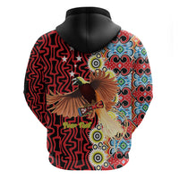 Personalised Papua New Guinea Pidgin Language Week Hoodie Halo Olgeta Tok Pisin Wik Bird Of Paradise Oro Batik LT22 - Polynesian Pride