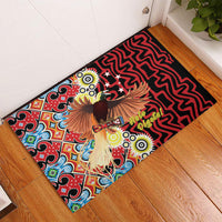Papua New Guinea Pidgin Language Week Rubber Doormat Halo Olgeta Tok Pisin Wik Bird Of Paradise Oro Batik LT22 - Polynesian Pride