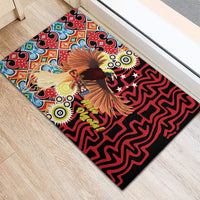 Papua New Guinea Pidgin Language Week Rubber Doormat Halo Olgeta Tok Pisin Wik Bird Of Paradise Oro Batik LT22 - Polynesian Pride