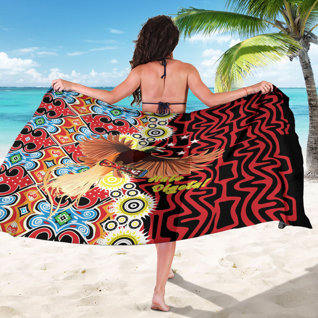 Papua New Guinea Pidgin Language Week Sarong Halo Olgeta Tok Pisin Wik Bird Of Paradise Oro Batik LT22 - Polynesian Pride