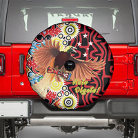 Papua New Guinea Pidgin Language Week Spare Tire Cover Halo Olgeta Tok Pisin Wik Bird Of Paradise Oro Batik LT22 - Polynesian Pride