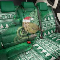 New Zealand Kakapo Christmas In July Back Car Seat Cover Silver Fern Santa Xmas Green Color