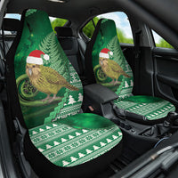 New Zealand Kakapo Christmas In July Car Seat Cover Silver Fern Santa Xmas Green Color