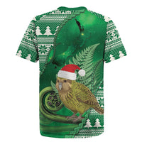 New Zealand Kakapo Christmas In July Rugby Jersey Silver Fern Santa Xmas Green Color