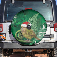 New Zealand Kakapo Christmas In July Spare Tire Cover Silver Fern Santa Xmas Green Color