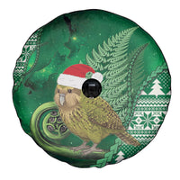 New Zealand Kakapo Christmas In July Spare Tire Cover Silver Fern Santa Xmas Green Color
