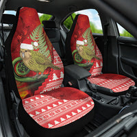 New Zealand Kakapo Christmas In July Car Seat Cover Silver Fern Santa Xmas Red Color