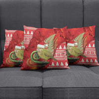 New Zealand Kakapo Christmas In July Pillow Cover Silver Fern Santa Xmas Red Color