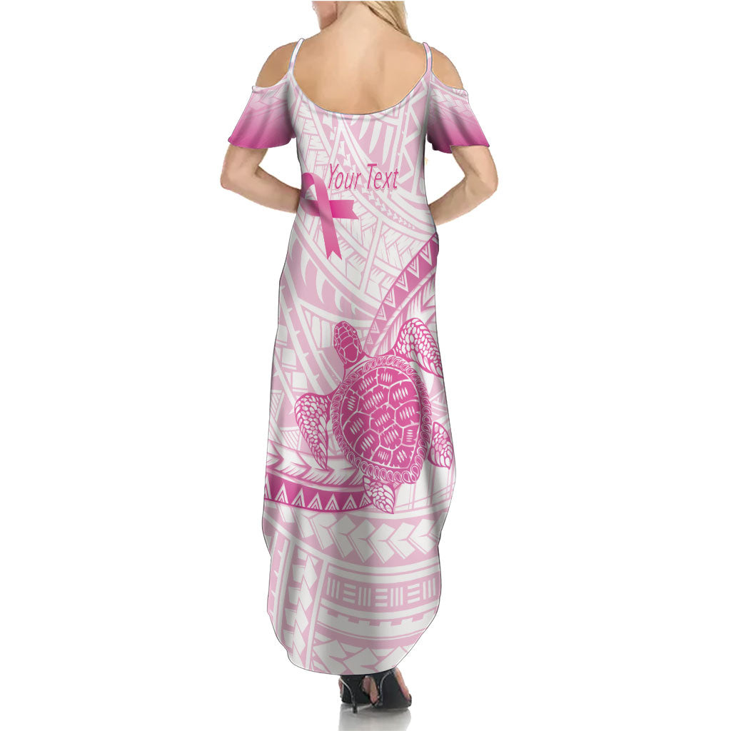 pink breast cancer dress Breast Cancer Awareness Month Off Shoulder Maxi Dress Butterfly Polynesia Watercolor Pink