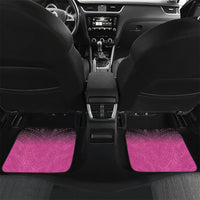 Breast Cancer Awareness Personalised Car Mats Pink Ribbon Turtle Polynesian Pattern Black