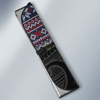 New Zealand Hei Tiki Christmas In July Auto Sun Shade Pohutukawa Santa Xmas Polynesian Pattern