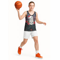 New Zealand Hei Tiki Christmas In July Basketball Jersey Pohutukawa Santa Xmas Polynesian Pattern
