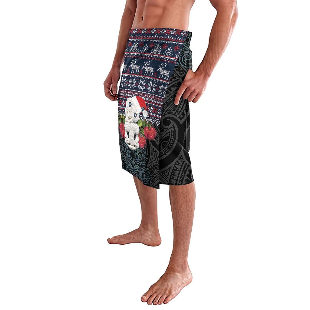 New Zealand Hei Tiki Christmas In July Lavalava Pohutukawa Santa Xmas Polynesian Pattern