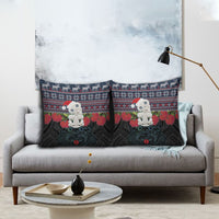 New Zealand Hei Tiki Christmas In July Pillow Cover Pohutukawa Santa Xmas Polynesian Pattern