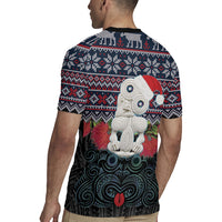 New Zealand Hei Tiki Christmas In July Rugby Jersey Pohutukawa Santa Xmas Polynesian Pattern