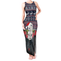 New Zealand Hei Tiki Christmas In July Tank Maxi Dress Pohutukawa Santa Xmas Polynesian Pattern