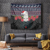 New Zealand Hei Tiki Christmas In July Tapestry Pohutukawa Santa Xmas Polynesian Pattern