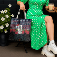 New Zealand Hei Tiki Christmas In July Tote Bag Pohutukawa Santa Xmas Polynesian Pattern