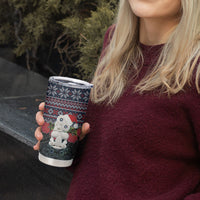New Zealand Hei Tiki Christmas In July Tumbler Cup Pohutukawa Santa Xmas Polynesian Pattern