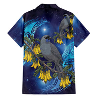 New Zealand Kokako Bird Family Matching Mermaid Dress and Hawaiian Shirt Kowhai Galaxy Style Polynesian Pattern