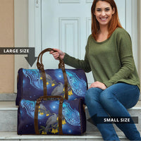 New Zealand Kokako Bird Travel Bag Kowhai Galaxy Style Polynesian Pattern