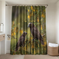 New Zealand Kaka Bird Bathroom Set Kowhai Flower Landscape Style