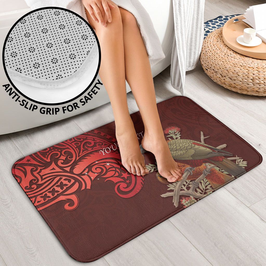 New Zealand Kaka Bird Personalised Bathroom Set Pohutukawa Matariki Maori Pattern