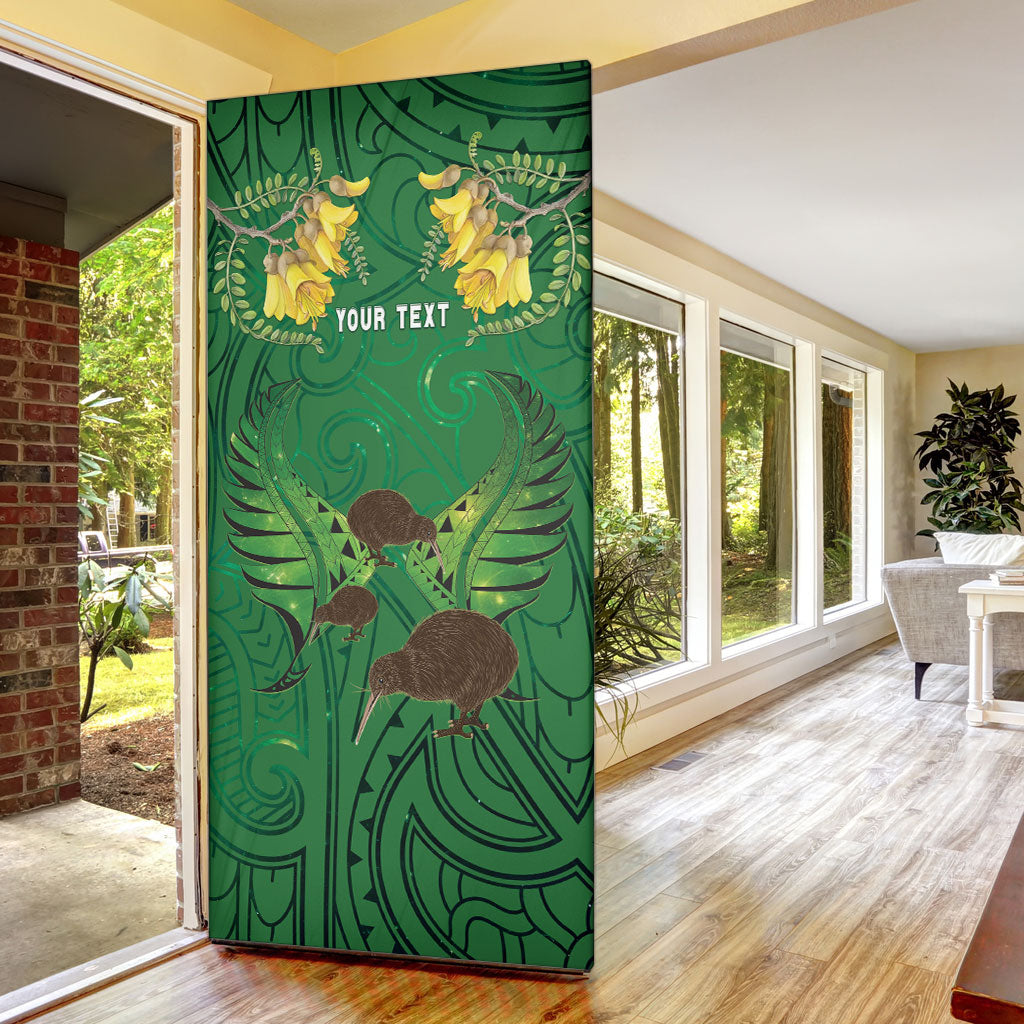 Personalised South Canterbury Anniversary Day Door Cover Kiwi Kowhai Silver Fern Maori Pattern LT22 - Polynesian Pride