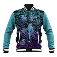 Personalised New Zealand Suicide Prevention Month Baseball Jacket Maori Mauri Tu Mauri Ora Polynesian Pattern