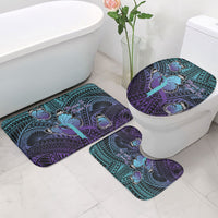 New Zealand Suicide Prevention Month Bathroom Set Maori Mauri Tu Mauri Ora Polynesian Pattern