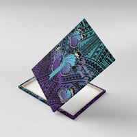 New Zealand Suicide Prevention Month Canvas Wall Art Maori Mauri Tu Mauri Ora Polynesian Pattern