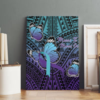 New Zealand Suicide Prevention Month Canvas Wall Art Maori Mauri Tu Mauri Ora Polynesian Pattern