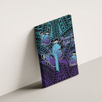 New Zealand Suicide Prevention Month Canvas Wall Art Maori Mauri Tu Mauri Ora Polynesian Pattern
