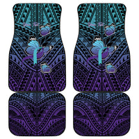 Personalised New Zealand Suicide Prevention Month Car Mats Maori Mauri Tu Mauri Ora Polynesian Pattern