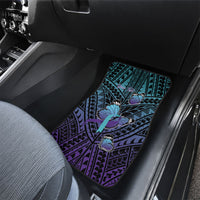 Personalised New Zealand Suicide Prevention Month Car Mats Maori Mauri Tu Mauri Ora Polynesian Pattern