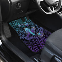 Personalised New Zealand Suicide Prevention Month Car Mats Maori Mauri Tu Mauri Ora Polynesian Pattern