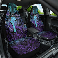 New Zealand Suicide Prevention Month Car Seat Cover Maori Mauri Tu Mauri Ora Polynesian Pattern