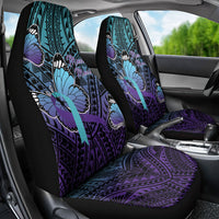 New Zealand Suicide Prevention Month Car Seat Cover Maori Mauri Tu Mauri Ora Polynesian Pattern
