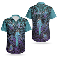 Personalised New Zealand Suicide Prevention Month Couples Matching Short Sleeve Bodycon Dress and Hawaiian Shirt Maori Mauri Tu Mauri Ora Polynesian Pattern LT22 - Polynesian Pride